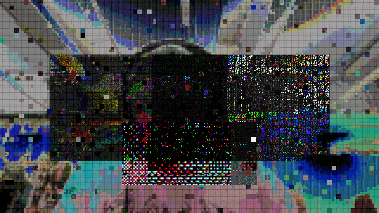 Glitch art portrait created with Erosion Studio