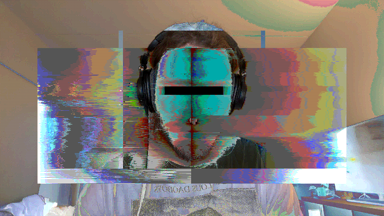 Glitch art portrait created with Erosion Studio